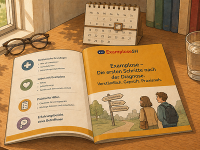 Broschüre "Examplose - Die ersten Schritte nach der Diagnose"