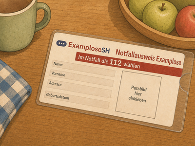 Notfallausweis Examplose